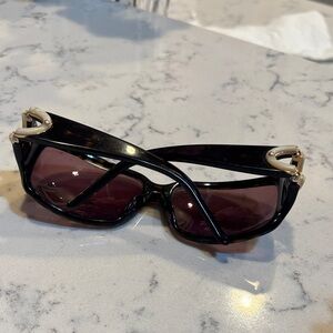 Kate Spade Black Sunglasses with Gold Details